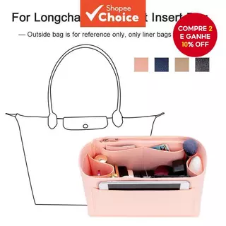 Organizador De Bolsa 2025 Inserção De Feltro Feminina , Armazenamento De Maquiagem , Divisor , Modelador De Cosméticos em Oferta na Shopee