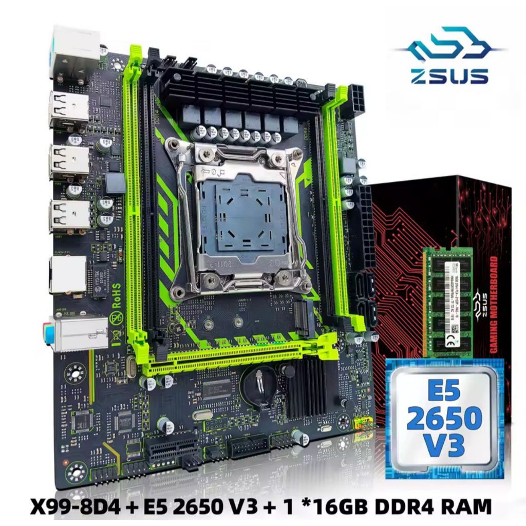 Kit Gamer Placa Mãe X99 + Xeon E5-2650v3 + 16gb 2400mhz Ddr4 Acompanha pilha Cr2032 De Brinde