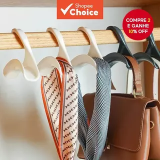 10pcs Widen Plastics Hanger Connection Hook Stackable Armazenamento Saco Multifuncional para Pendurar Chapéus em Oferta na Shopee