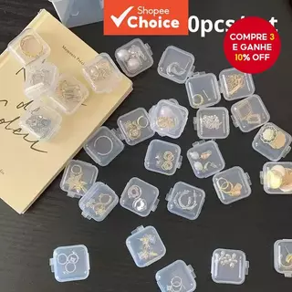 40 Pçs/set Mini Caixa De Armazenamento De Plástico Transparente Jóias y Caso Organizador Multifuncional Portátil em Oferta na Shopee