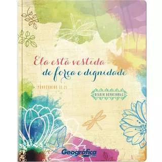 Diário Devocional Ela Está Vestida de Força e Dignidade em Oferta na Shopee