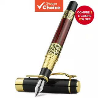 1 + 10 Peças Conjunto De Caneta De Metal Retrô Simples Caligrafia F Nib Clássico Vintage Presente Design Escrita De Pape em Oferta na Shopee