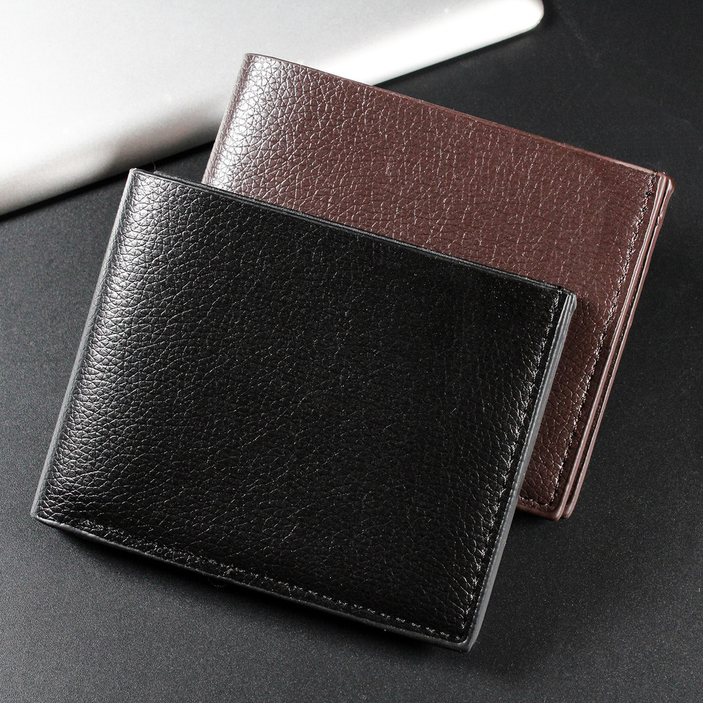 Carteira Slim Masculina, Barata Confortável Resistente Porta Cartão Preto Marrom Escuro
