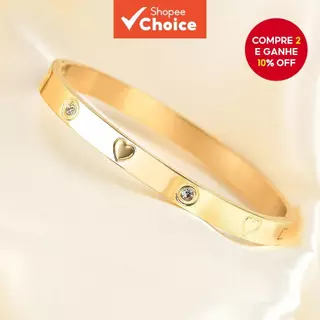 Pulseira De Aço Inoxidável De Ouro De Liga De Zinco De Moda Simples