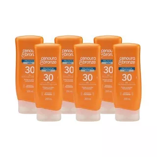 Kit Protetor Solar FPS 30 Cenoura e Bronze 200ml - 6un em Oferta na Shopee
