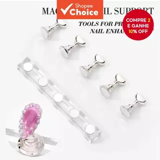 Suporte De Exibição De Unhas Com Base Mostrando Prateleiras Prática Magnética Stan d Organizador De Treinamento Falsas P em Oferta na Shopee