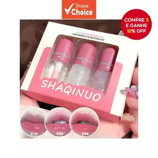 Presente Dos Namorados Conjunto De Cápsulas De Brilho Labial Espelho Hidratante Fino Incolor Vidro Transparente Óleo De em Oferta na Shopee