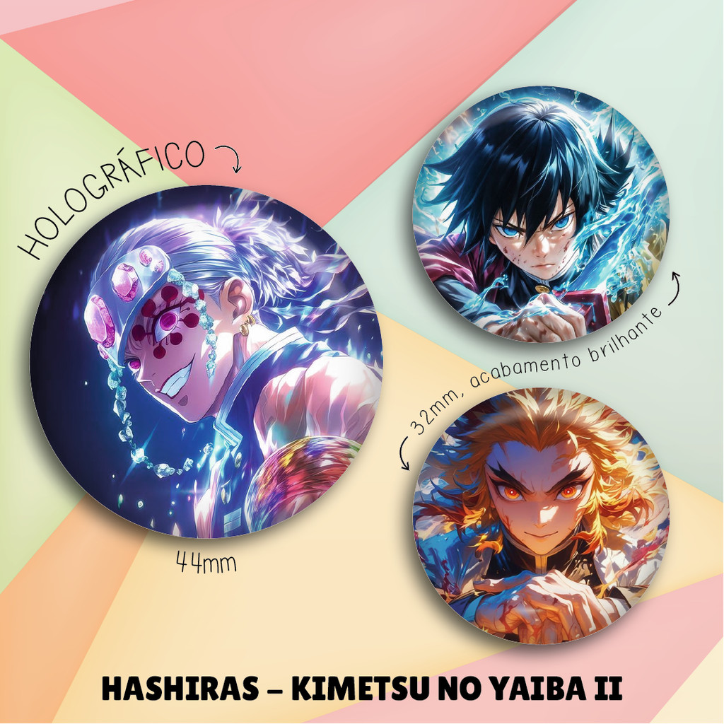 BOTTONS HASHIRAS – KIMETSU NO YAIBA II | ANIMES | PINS | BROCHES ...