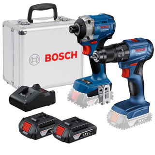 Furadeira Gsb185-li + Chave Impacto Gdr18v-215  Com 2 Baterias E Maleta Bosch Combo em Oferta na Shopee