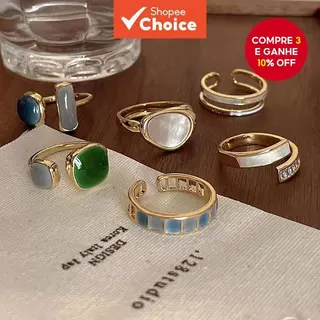 Anel De Declaração De Esmeralda Moderno Para Mulheres Estilo Coreano Joias Da Moda Presente em Oferta na Shopee