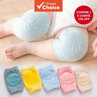 Joelheiras E Protetores De Cotovelo Para Bebês Crianças Engatinhando-Design Macio De Rosto Sorridente-Verão em Oferta na Shopee