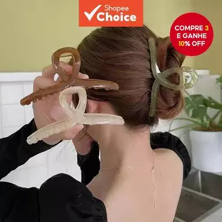 Garra De Cabelo De Gelatina Transparente Para Mulheres , Clipe De Tubarão Acrílico , Acessório Minimalista Da Moda em Oferta na Shopee