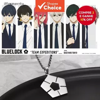Versão Coreana New Style Blue Lock Football Necklace Pingente de Animação Japonesa em Oferta na Shopee