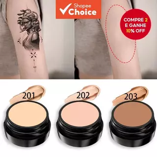 Corretivo - alta cobertura, base matte à prova d'água de longa duração, fácil de cobrir manchas e cicatrizes, adequado em Oferta na Shopee