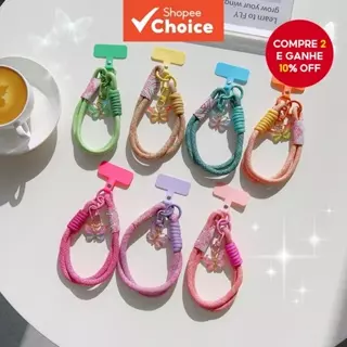 Cordão De Telefone Feminino – Pulseira Antiderrapante Com Pingente De Moda Durável em Oferta na Shopee