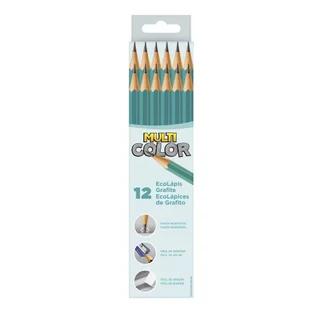 Lápis Multicolor Grafite Verde - 12 Embalagens com 12 Unidades em Oferta na Shopee