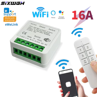 16A eWeLink WiFi Interruptor Inteligente RF2.4G Sem Fio Swtich De Controle Remoto Suporte APP Alexa Google Casa Voz