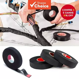 Fita Retardadora De Chamas Resistente Ao Calor – Pano Adesivo De 15m Para Proteção Do Chicote Elétrico Carro em Oferta na Shopee