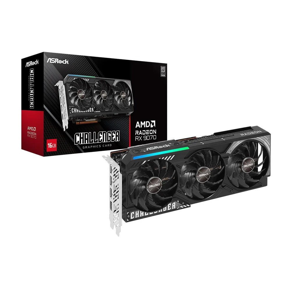 Placa de Vídeo ASRock AMD Radeon RX 9060 XT Challenger OC, 16GB