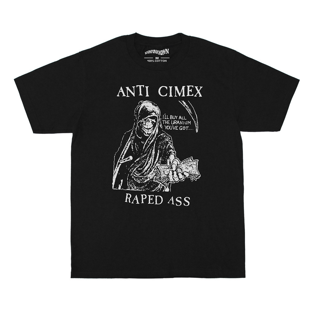Camiseta Anti Cimex Hardcore Caveira Foice Estampada Retrô