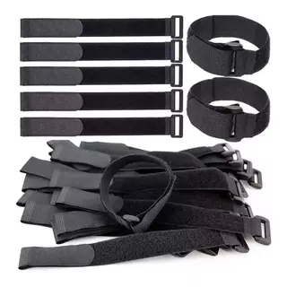Cinta Fita Organizador Abraçadeira de Velcro 2 x 20cm 5 pcs