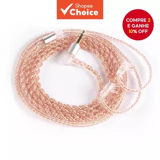 KBEAR 2PIN MMCX QDC Cabo de Substituição 4 Núcleos Fone de Orelha Cobre Puro 3.5mm Plugue para KZ ZSN PRO X EDX ZS10 em Oferta na Shopee