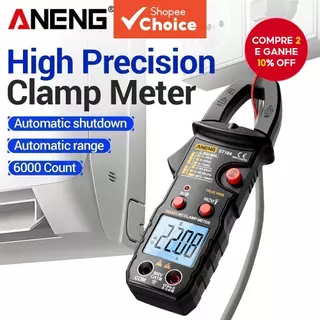 Multímetro Digital Aneng St184, Medidor de Pinça Verdadeiro Rms, 6000 Contagens, Multi-funcional, Instrumento de medição em Oferta na Shopee