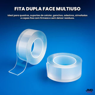 Fita Adesiva Poderosa 3m Dupla Face Transparente Para Fixar Decoração Acessórios e Utensílios
