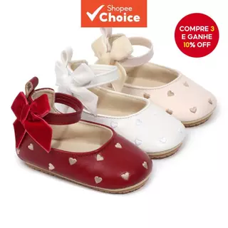 Bebê Menina Princesa Sapatos Sola Macia Antiderrapante Primeiros De Caminhada Interior Casual 0-12 Meses em Oferta na Shopee