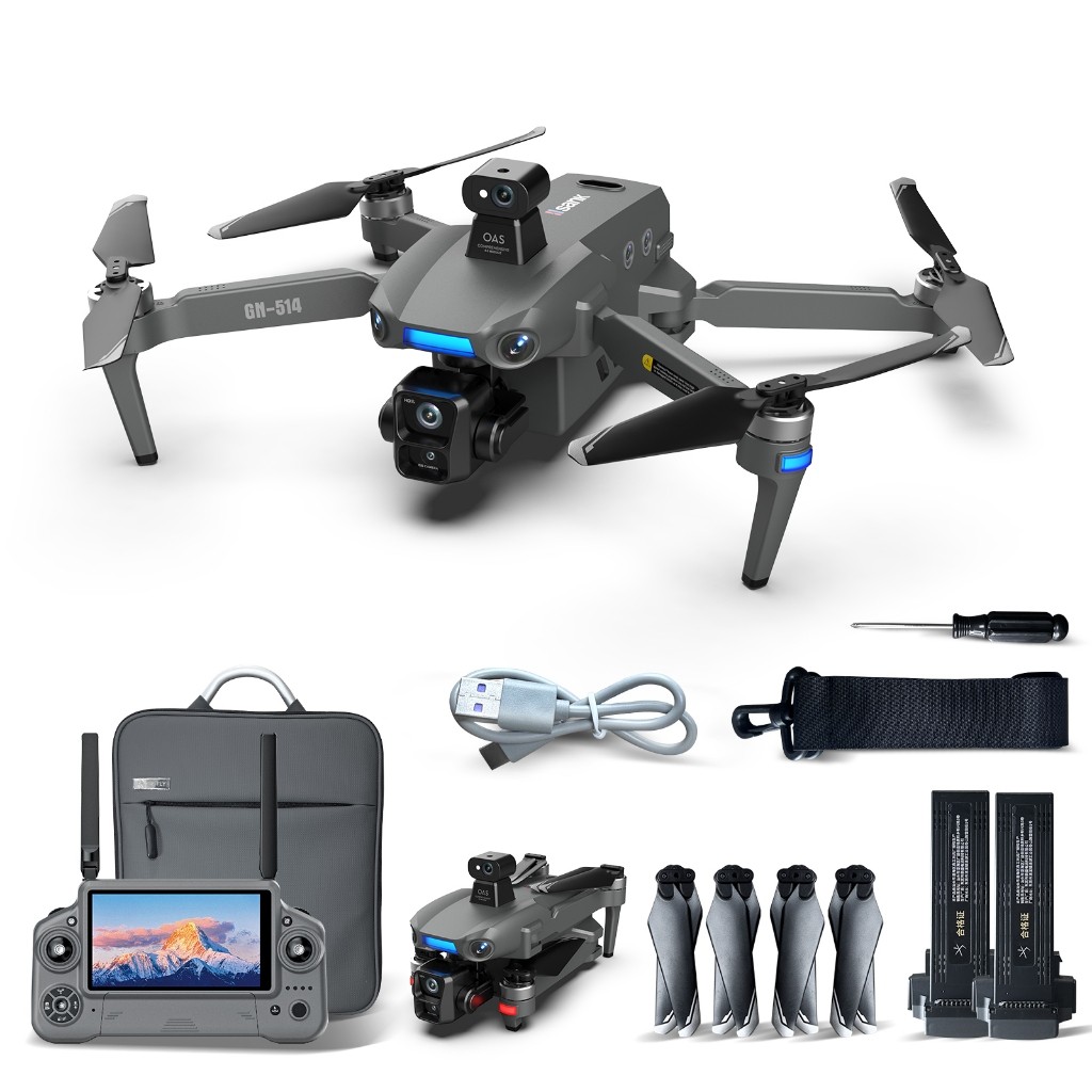 Drone 4K Profissional com GPS, Câmera 3 Eixos, 6Km FPV, Evita Obstáculos, 2 Baterias em Oferta na Shopee