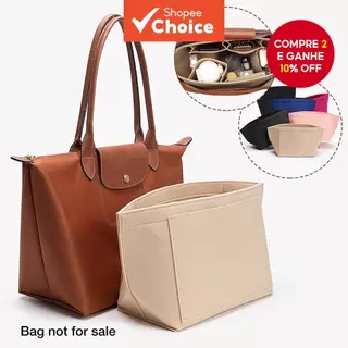 Bolsa Organizadora De Feltro Para Maquiagem , Adequada Longchamp Le Pliage , Forro , Pano em Oferta na Shopee
