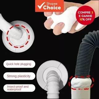 Massa De Vedação À Prova D'água , Remendo De Parede De Insetos Para Furos De Ar Condicionado , Branco , 15g , 1 Peça em Oferta na Shopee