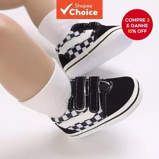 Sapatos De Lona Xadrez Clássicos Para Bebês De 0 A 18 Meses Antiderrapantes Primeiros Caminhantes Unissex em Oferta na Shopee