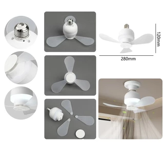 Novo - Ventilador de Teto 110-220V Dobrável LED 11W - Luz White Fria - E27 280x120mm