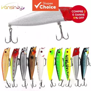 Isca De Pesca 9,5cm/12g Dura Popper Com Anzol Agudos Olhos 3D em Oferta na Shopee