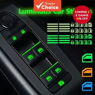 Adesivos Fluorescentes Para Janela De Carro , Montagem De Botão Toyota Camry Mitsubishi em Oferta na Shopee