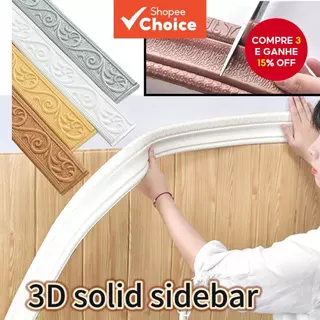 Tiras De Borda De Parede De Espuma 3D Autoadesivas À Prova D'água Rodapé Decoração De Casa em Oferta na Shopee