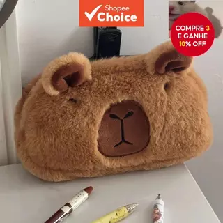 Versão Coreana Da Kapibala Grande Capacidade , Resistente À Sujeira , Prova D'água , Bolsa De Lápis De Pelúcia , Armazen em Oferta na Shopee