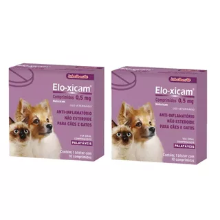 Kit 2 Anti-inflamatório Eloxicam para Cães e Gatos 0,5mg em Oferta na Shopee