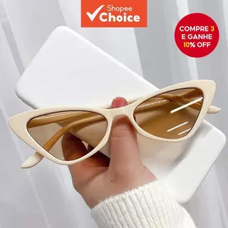 Óculos De Sol Cat Eye Para Mulheres-Tons De Moda De Armação Pequena UV400 Com Estilo Retrô em Oferta na Shopee