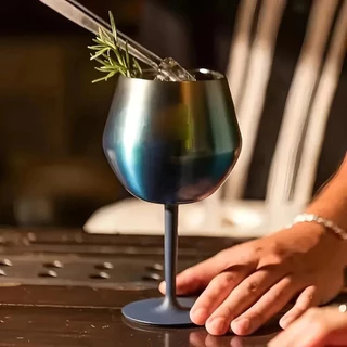 420ML Taça Copo Térmico De Aço Inoxidável 2 Em 1 Para Gin Vinho Drink Bebidas 14oz(SEM TAMPA E CANUDO)
