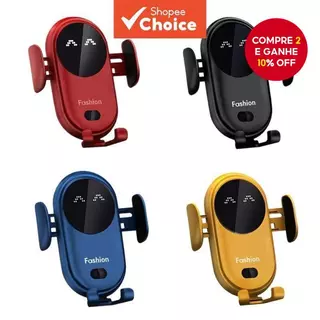 Carregador De Carro Sem Fio S11 Com Sensor Infravermelho Automático , Suporte De Telefone Ventilação De Carregamento Ráp