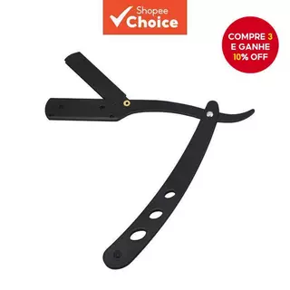Navalha manual vintage para barbear masculino - Navalha, preta em Oferta na Shopee