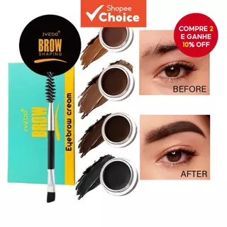 Maquiagem Em Gel Creme Para Sobrancelhas Com Pincel , Pó Pomada À Prova D'água De Longa Duração em Oferta na Shopee