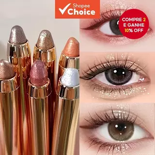 Caneta De Sombra Para Os Olhos Em Destaque , Bicho-Da-Seda Preguiçosos , Maquiagem De Cabeça Dupla em Oferta na Shopee