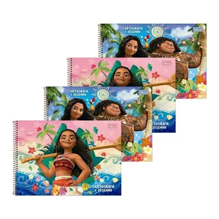 Caderno de Cartografia Tilibra Espiral - Capa Dura Sem Seda Moana 80 Folhas - Embalagem com 4 Unidades em Oferta na Shopee
