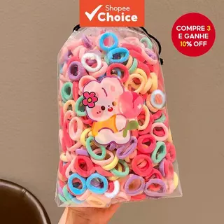 100 Peças De Faixas Elásticas De Cabelo Estilo Aleatório – Tiaras De Nylon Coloridas Para Rabo De Cavalo De Meninas em Oferta na Shopee