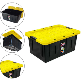Caixa Organizadora Multiuso Com Tampa e Travas 110 Litros Arqplast 25969 em Oferta na Shopee