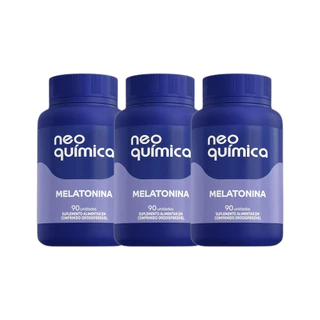 Kit 3x Melatonina Sabor Maracujá 90 Comprimidos - NEO QUIMICA em Oferta na Shopee
