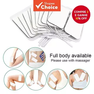 Almofadas De Gel De Eletrodo TENS EMS 10 Unidades-Reposição Autoadesivas Não Tecidas Para Terapia Muscular E Alívio Da D em Oferta na Shopee